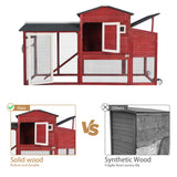 Ketive Chicken Coop Large Wooden Chicken Tractor with Wheels Waterproof Outdoor Hen House Poultry Cage Back Yard Chicken Coops with Run, Laying Boxes ketive