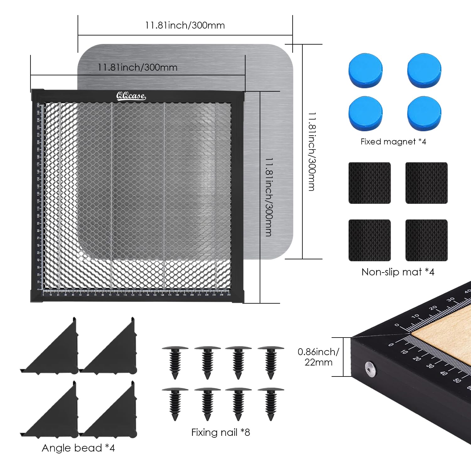 QQCASE Honeycomb Working Table,Steel Honeycomb Laser Bed for CO2 or Diode Laser Engraver/Cutting Machine,Honeycomb Working Panel for Desktop - WoodArtSupply