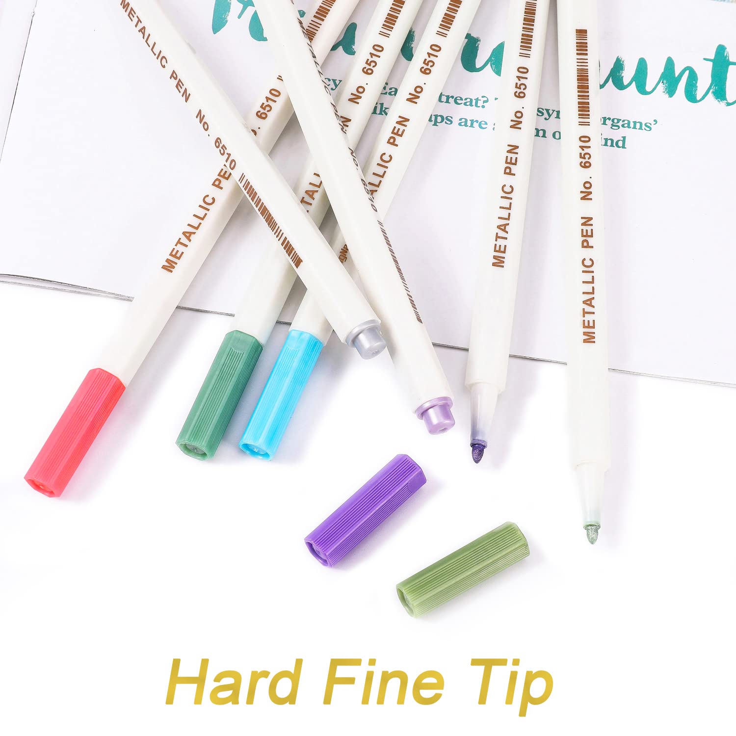 Dyvicl Premium Metallic Markers Pens Silver and Gold Paint Pens Fine Tip Metallic Markers Dyvicl