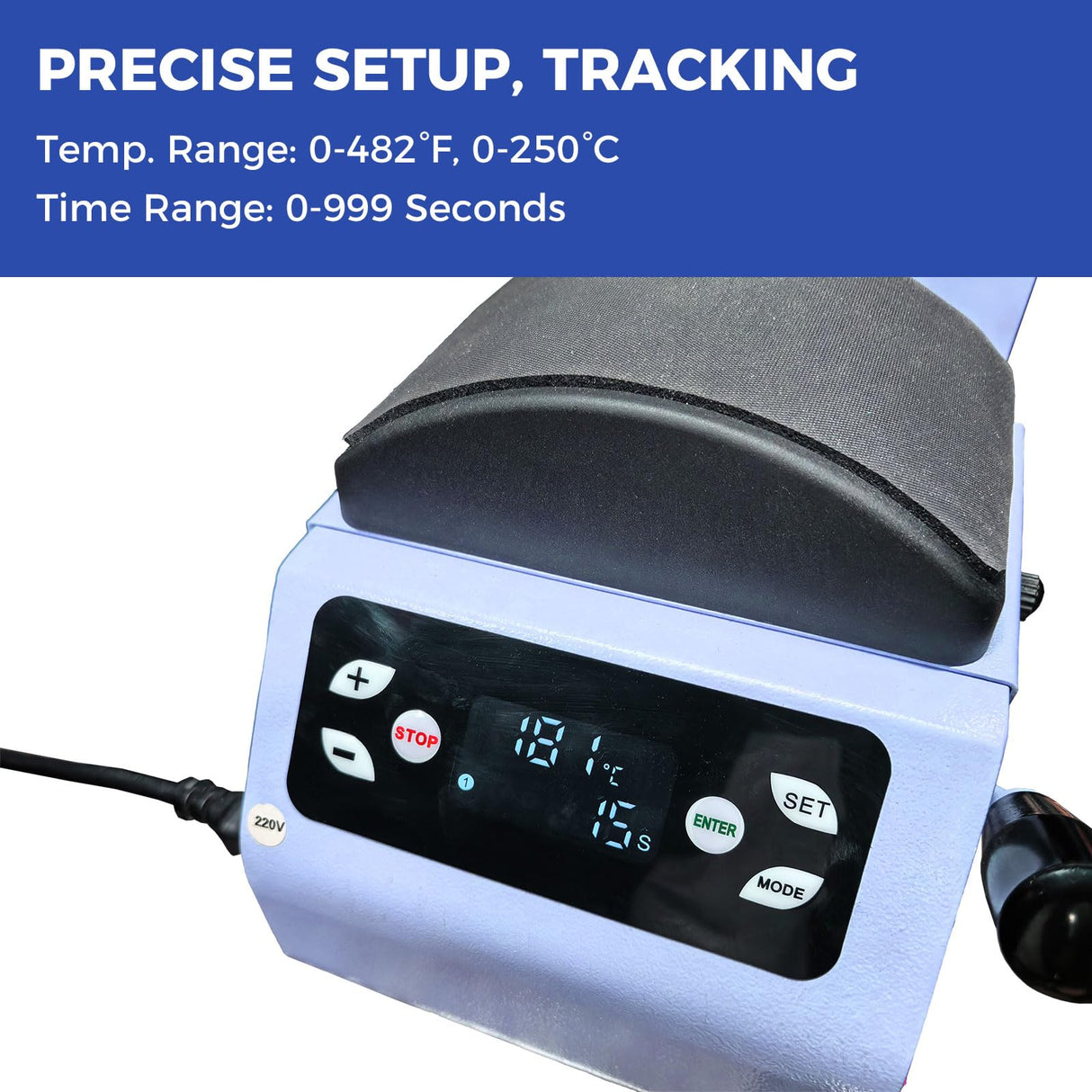 POVOKICI 2 in 1 Automatic Hat Heat Press Machine for Caps with 2pcs Interchangeable Platens, Blue Easy Cap Press Machine for Hats and HTV Iron On and POVOKICI