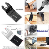Bionso 35 PCS Oscillating Saw Blades, Premium Multitool Kit for Wood Metal Plastics, Tool Blades Fit Dewalt Worx Rockwell Wen Milwaukee Makita Ryobi Bionso