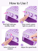 Subay Nail Drill Machine Electric File, Portable for Acrylic Gel Dip Powder Nails, All in One Nail Drill Kit for Manicure Pedicure, Nail Set with SUBAY