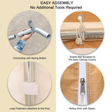 PHI VILLA 10x20 ft Heavy Duty Carport Car Canopy Garage Extra Storage Shelter Boat Party Tents Shed with Removable Sidewalls and Doors, Beige PHI VILLA