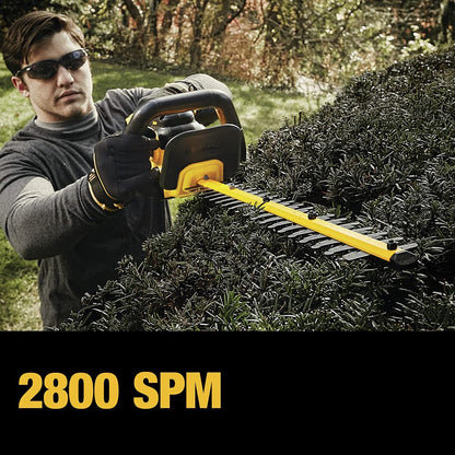 DEWALT 20V* MAX Cordless Hedge Trimmer, 22 Inches, Tool Only (DCHT820B), Battery Powered, Black/Yellow