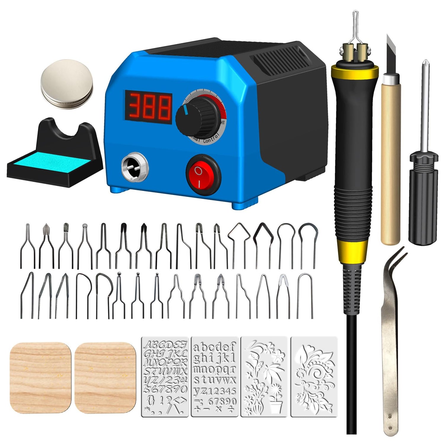 Wood Burning Kit,Wood Burning Tool,Digitally Adjustable Temperature Wood Burner Kit,Professional Wood Burner Tool Kit for Adults Beginners FIRElood