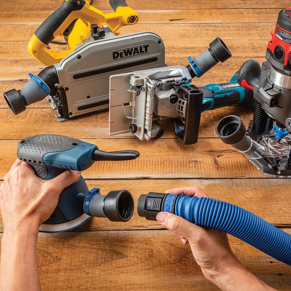 Dust Right FlexiPort Power Tool Hose Kit with Click-Connect, 3' to 12' Expandable Hose ROCKLER
