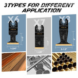 KELIN 16pcs Titanium Oscillating Tool Blades, Universal Multitool Blades for Metal Wood Cutting, Oscillating Saw Blade for Metal Hard Material, Multi KELIN