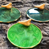 ResinWorld 4 Pack Faceted Diamond Edge Resin Coaster Mold Crystal Coaster Molds + Large Tray Mold with Handles ResinWorld