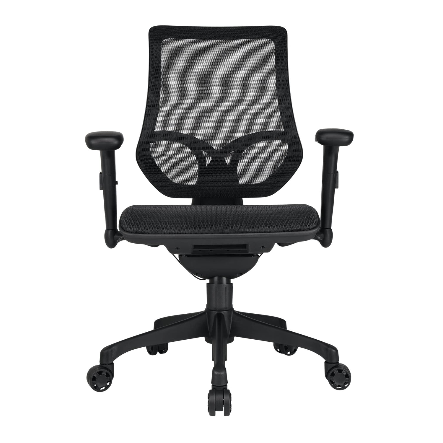 WorkPro® 1000 Series Ergonomic Mesh/Mesh Mid-Back Task Chair, Black/Black, BIFMA Compliant WorkPro