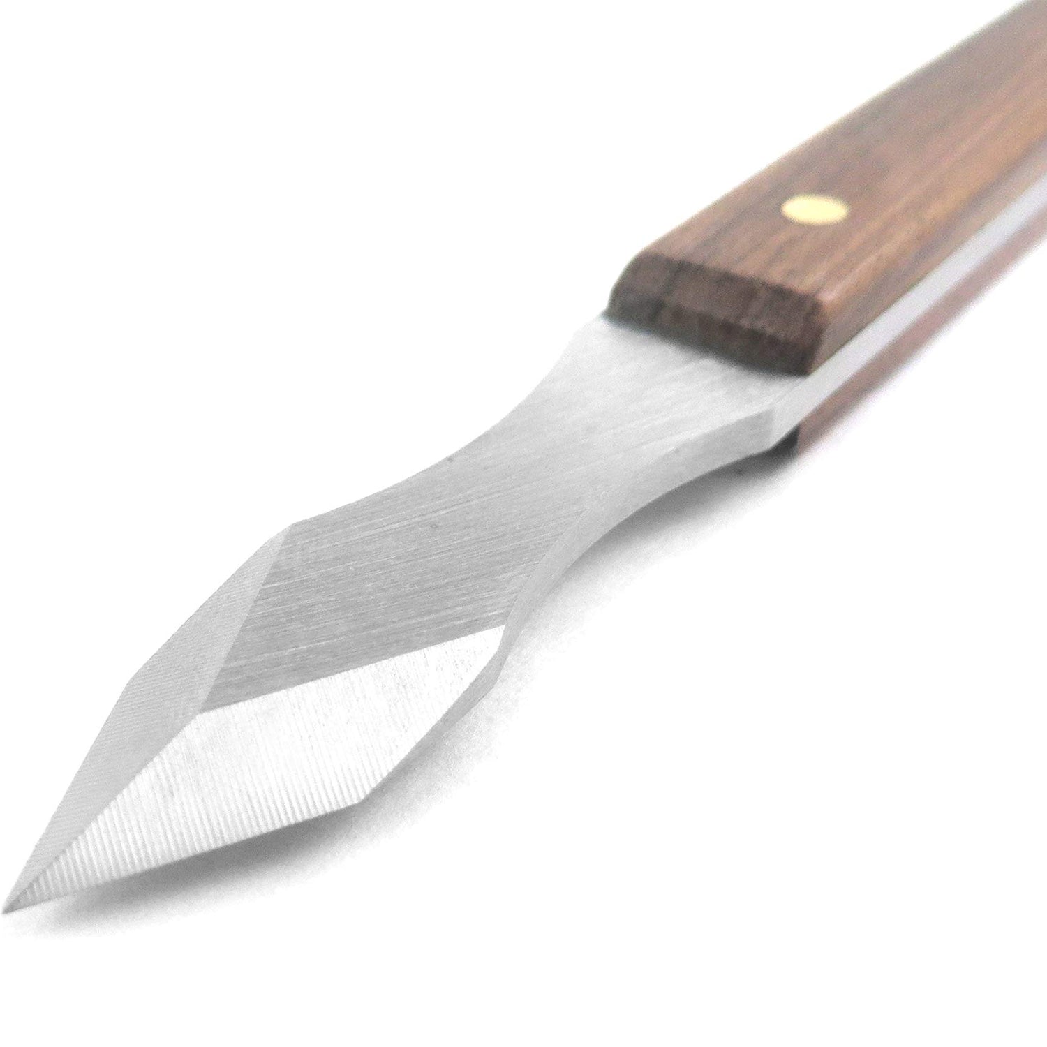 EIQOCCA Mikov V2003011 Dual Bevel Marking Knife with Finger Indents 0.100-Inch-Thick Blade 1/2 Inch Wide 1-7/8 Long with Rosewood Handle Stainless Mikov