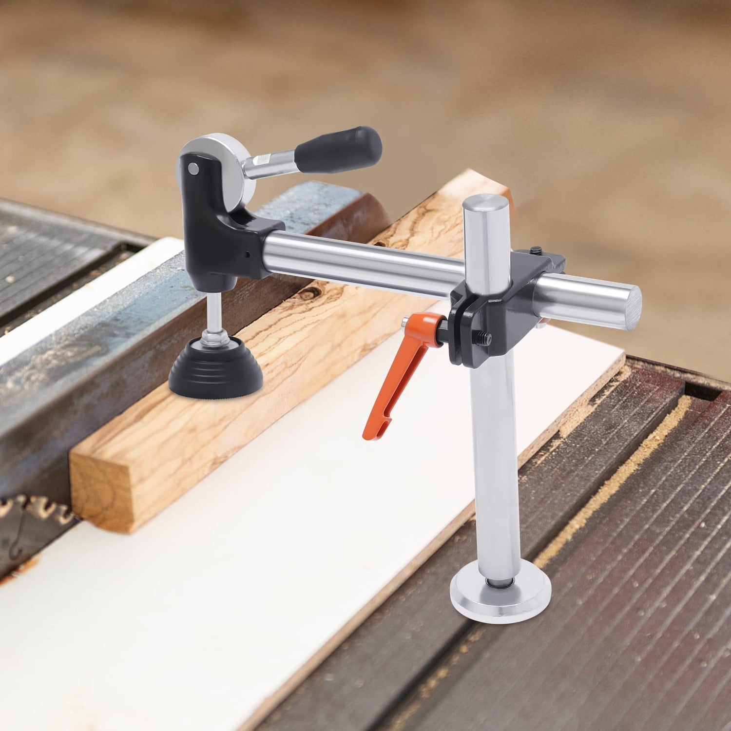 Table Saw Presser, Woodworking Manual Clamp Precision Sliding Table Panel Saw Eccentric Press Manual Clamp Metalworking Tool for Woodworking YIYIBYUS