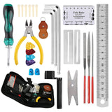 28PCS Guitar Tool Kit,Guitar Repair Tools Kit,Professional Guitar Repairing Maintenance Tool Kit with Wire Plier String Organizer Fingerboard hanbangabc