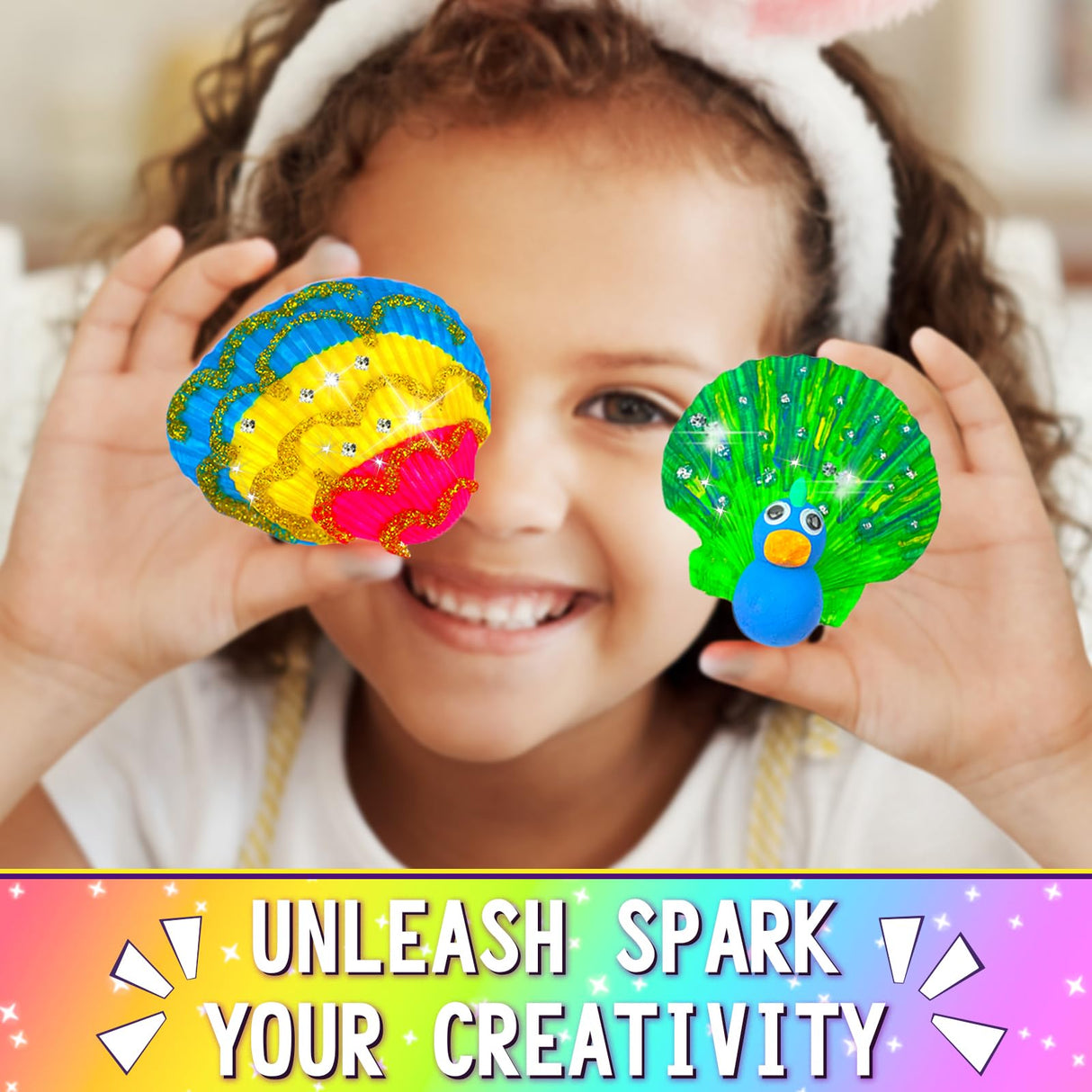 AluAbi Kids Sea Shell Painting Kit, Glow in The Dark Activities, Arts & Crafts Gifts for Boys and Girls Ages 4-12, Creative Art Activity Gift Toys AluAbi