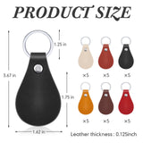 Taiyin 30 Pcs Leather Key Fob Kit for DIY Craft, PU Leather Key Fobs Blanks with Rivets and Key Rings for Laser Engraving Keychain Making Leather Taiyin
