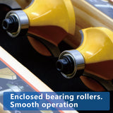 APRW Router Bit Set,24pcs Tungsten Carbide Router Bits 1/4 Shank,Router Bits for Woodworking,for DIY,Beginners and Professional,Available for Solid APRW