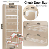 Delamu Pantry Door Organizer, Adjustable Metal Over the Door Pantry Organizer Rack, 6-Tier Over the Door Spice Rack, Kitchen Pantry Door Organizers Delamu