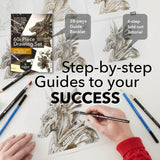 Castle Art Supplies 60 Piece Drawing & Sketching Set | Quality Graphite, Charcoal, Pastel, Water Soluble Pencils + Sticks, Fineliners | For Castle Art Supplies