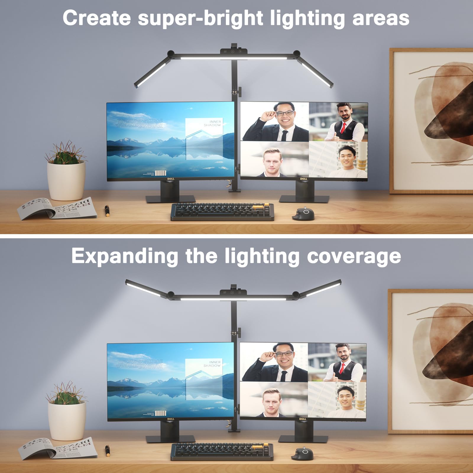 Marbosa Led Desk Lamp for Office Home, Architect Desk Lamp with Clamp, Ultra Bright Dimmable Table Light, Stepless Dimming and Tempering Desk Light - WoodArtSupply