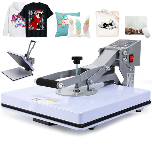 AKEYDIY 15''x15'' Heat Press Machine for T Shirts, Slide Out Digital Clamshell Heat Press Sublimation Printer, Industrial Heat Transfer Machine for - WoodArtSupply