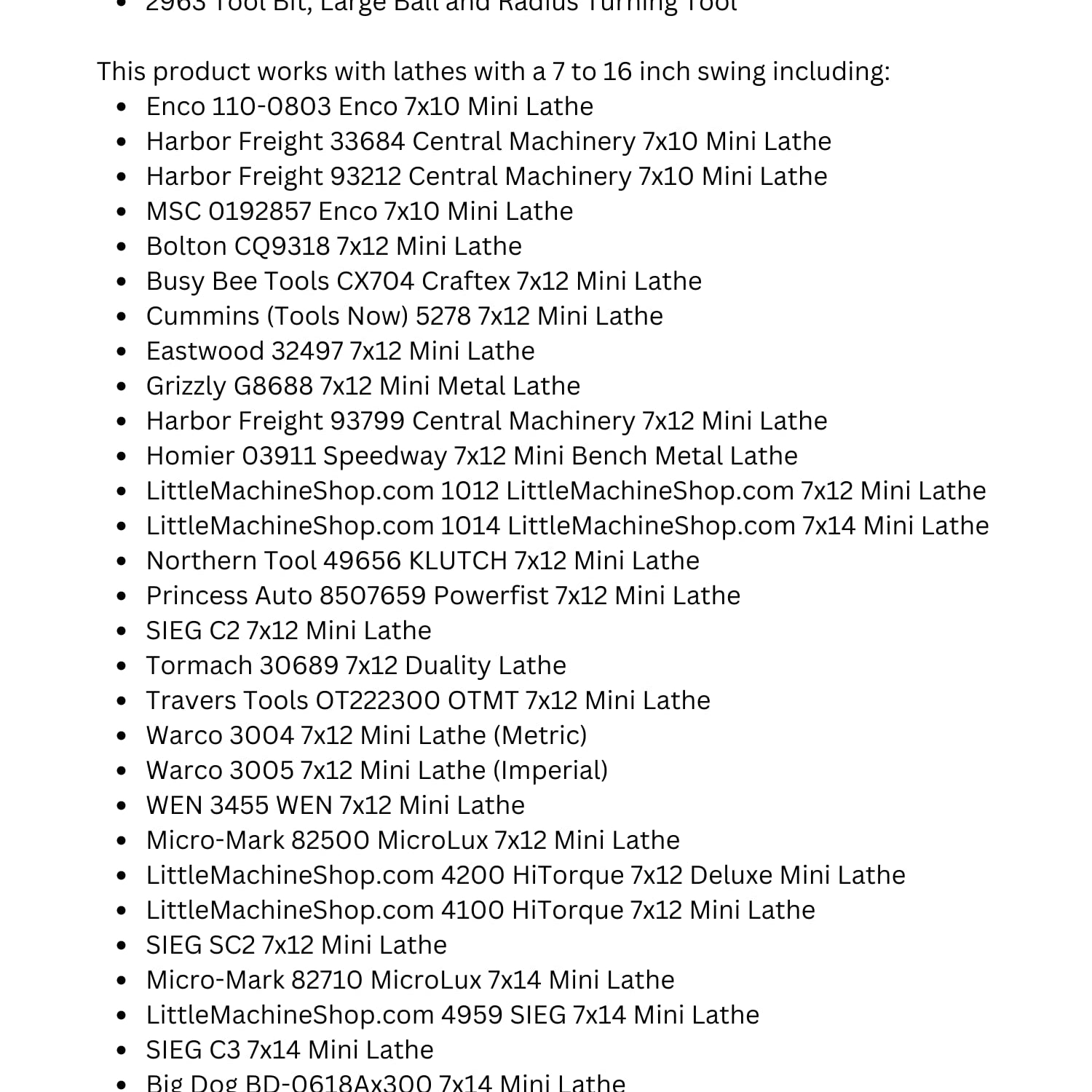 Large Ball and Radius Turning Tool - Designed to Cut Round Shapes or Curves in Brass, Aluminum, Steel, Wood or Plastic on your Bench Top Metal Lathe, LittleMachineShop.com