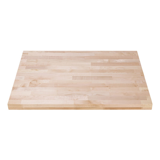 Butcher Block Work Bench Top - 24 x 30 x 1.5 in. Multi-Purpose Maple Slab for Coffee Table, Office Desk, Cutting Board, Bar Table - Natural Finish