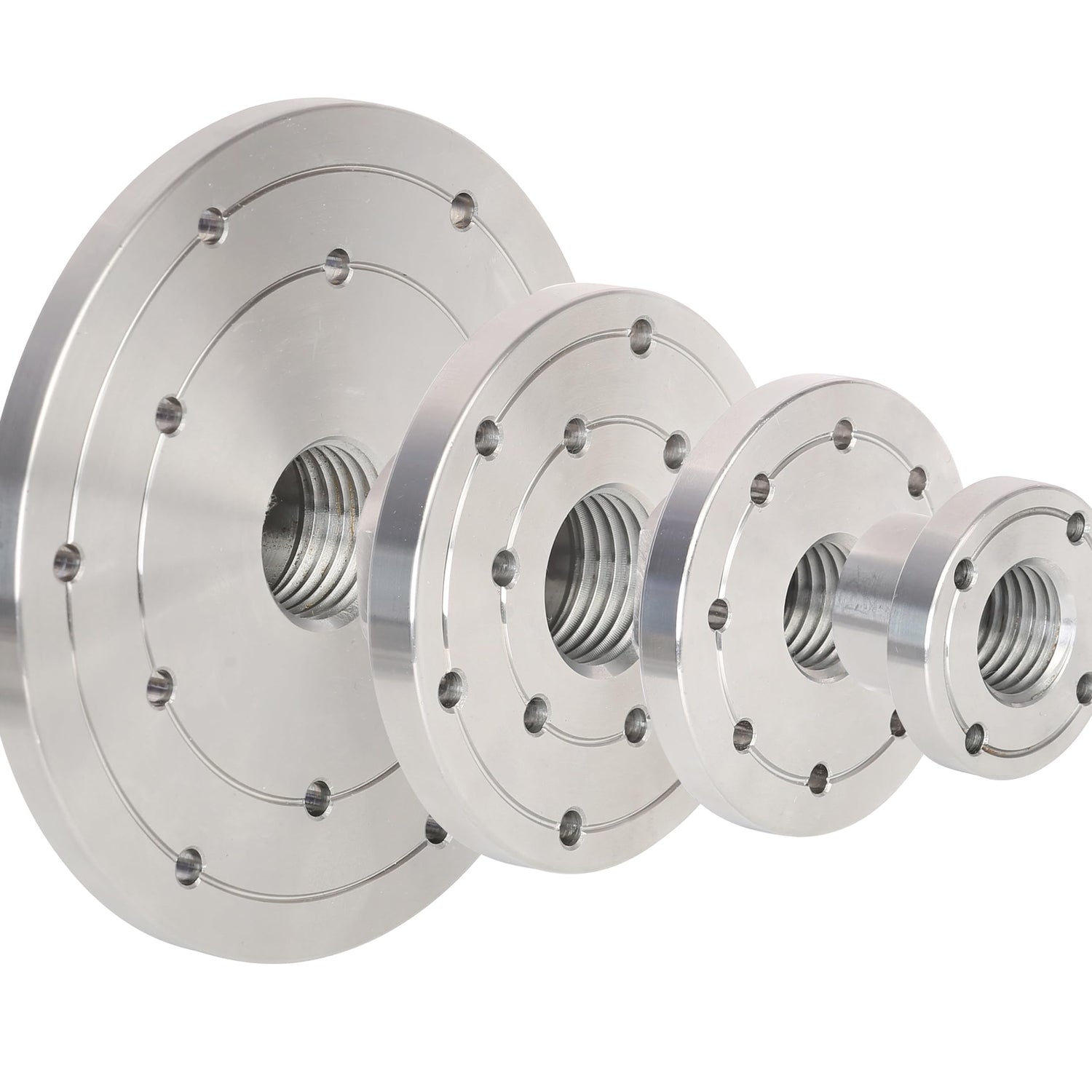 VINWOX 4" Wood Lathe Steel Faceplate, 3/4”x16TPI Spindle Thread Woodworking Machine Chuck Face Plate VINWOX