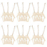 CIMAXIC 20pcs Pendant Home Decoration Blush Decor Wood Crafts Hanging Nativity Wooden Embellishments Christian Religious Wooden Cutouts Wood Ornament CIMAXIC