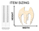 Unfinished Wood Mothman Shape - Craft - up to 36" 6" / 1/2" 24 Hour Crafts