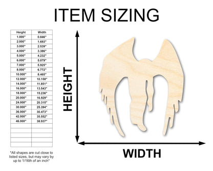 Unfinished Wood Mothman Shape - Craft - up to 36" 6" / 1/2" - WoodArtSupply