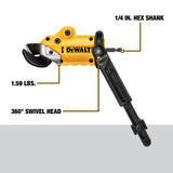 DEWALT Metal Shear/Cutter Drill Attachment, Impact Ready, 360 Degree Pivoting Head, Cuts 18GA Material (DWASHRIR) DEWALT