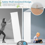 Giantex 70" Tall Wooden Storage Cabinet with 2 Doors and 5 Adjustable Shelves, Freestanding Collection Food Kitchen Pantry Cabinet Cupboard for Giantex