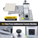 Swing Away Heat Press Machine with Digital Control, 15x15 inch Heat Press Machine for T Shirts Printing Machine Manual Sublimation Transfer Printer Gworobie
