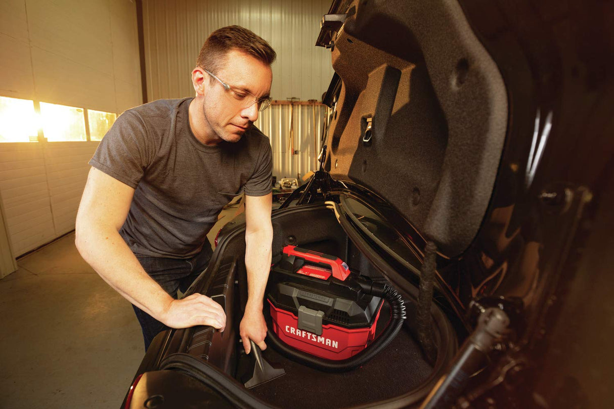 Craftsman V20 Cordless Vacuum Cleaner, Shop Vac Wet/Dry, 2 Gallon, 7ft Hose, Bare Tool Only (CMCV002B) Craftsman