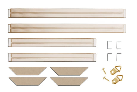 DIY Solid Wood Canvas Frame Kit 12 x16 Inch for Oil Painting & Wall Art - Wooden Art Frames for Paintings & Canvases - Easy to Build Canvas P&L ART.