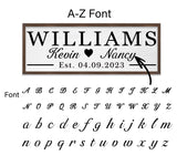Last Name Signs for Home Personalized Bridal Shower Gift Personalized Wedding Gift Personalized Engagement Gifts Wood Wedding Sign Personalized YCHARTSIGN