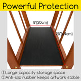 MEEDEN Wood Large Print Rack with Castors, Artist Storage and Display Rack, Premium Drying Rack, Storage for Canvas, Prints, Panels, Posters, Holds MEEDEN