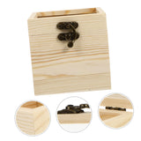 NOLITOY 4 Pcs Wooden Box with Glass Lid Candy Glass Jewelry Keepsake Unfinished Wooden Chest Jewelry Container Necklace Case Glass Container Flowers NOLITOY