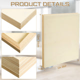 Wood Canvas Boards Unfinished Wooden Panel Boards Wood Paint Pouring Panels for Painting Drawing Home Decor (8 Pieces,12 x 12 x 0.8 Inches) Youyole
