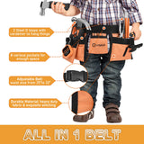 VIGRUE 𝐊𝐢𝐝𝐬 𝐓𝐨𝐨𝐥 𝐒𝐞𝐭, Children Gift Present Real Hand Tools Kit with Belt and Bag, Boy Builder Small Learning Accessories Construction Hammer VIGRUE
