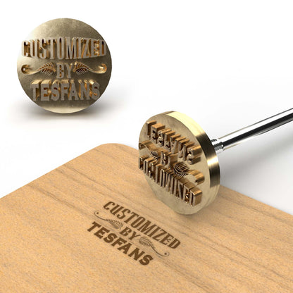 Custom Metal Branding Iron for Wood, Food & Leather - Personalised Stamp Kit for Logo, Name & Designs - WoodArtSupply