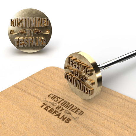 Custom Metal Branding Iron for Wood, Food & Leather - Personalised Stamp Kit for Logo, Name & Designs TESFANS