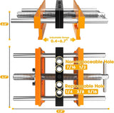 TRAVEANT Self Centering Dowel Jig kit, Drill Guide Bushings Set, Wood Working Tools Drill and Accessories, Adjustable Width Drilling Guide Power Tool Traveant
