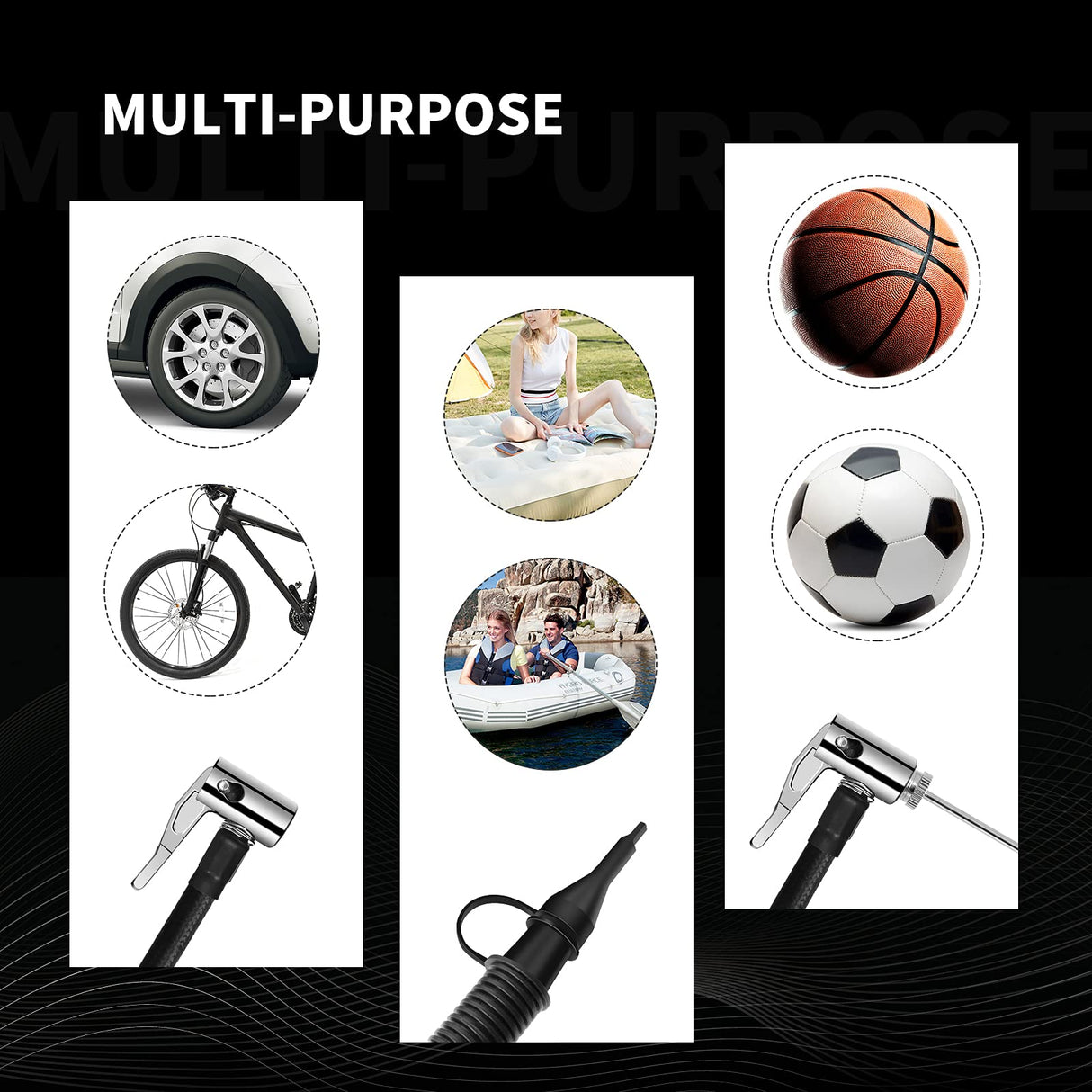 AVID POWER Tire Inflator Portable Air Compressor, 12V DC / 120V AC Car Tire Pump, Air Mattress Pump with Inflation and Deflation Modes, Dual Powerful AVID POWER