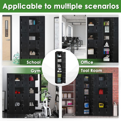 Greenvelly Metal Locker for Office Storage Locker Employees Locker for School Gym Lockers Corridor Locker 6 Tier 6 Door