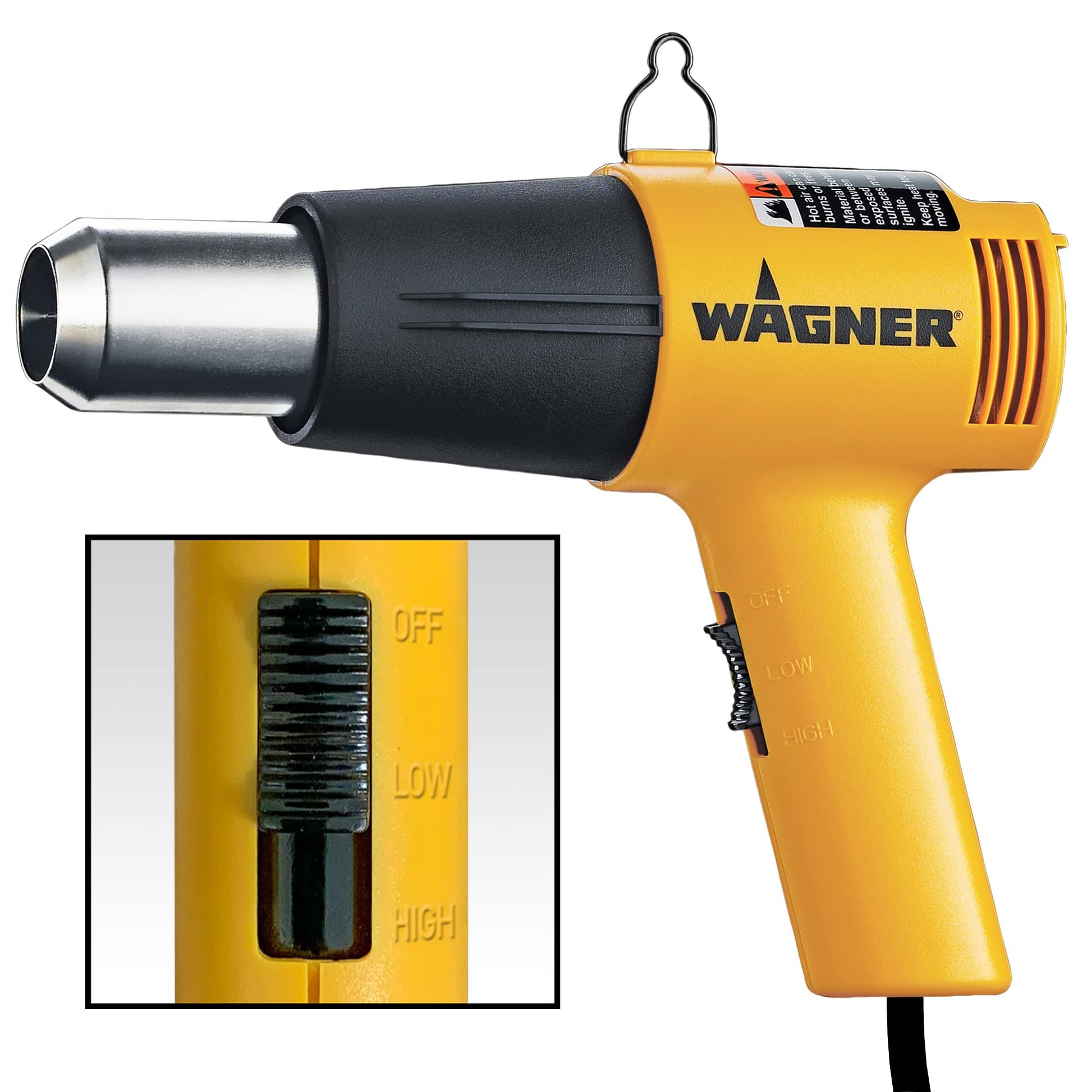 Wagner Spraytech 0503008 HT1000 Heat Gun, 2 Temp Settings 750ᵒF & 1000ᵒF, Great for Soften paint, Caulking, Adhesive, Putty Removal, Shrink Wrap, - WoodArtSupply