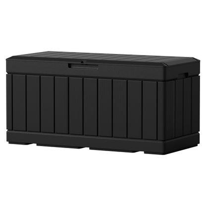 Homall 85 Gallon Large Resin Deck Box Waterproof Outdoor Storage with Padlock Indoor Outdoor Organization and Storage Container for Patio Furniture