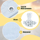 Wesnoy Heavy Duty Carport Canopy Waterproof Canopy Cover Garage Car Shelter Tarp Tent for Car Canopy Replacement Cover with 50 Ball Bungees, Only Top Wesnoy