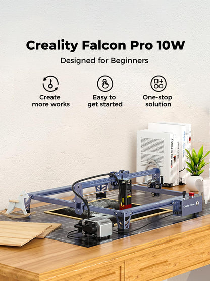 Creality Falcon Pro Laser Engraver 10W with Air Assist, 72W Efficient Laser Engraving Machine, 10W Laser Cutter, CNC Machine Laser Engraver for Wood - WoodArtSupply