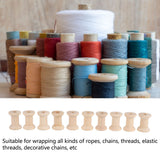 50PCS Hourglass Wooden Spools, Wooden Spools for Crafts, Unfinished Empty Thread Spool, Wooden Ribbon Spools Empty Wooden Thread Spools for Arts and HERCHR