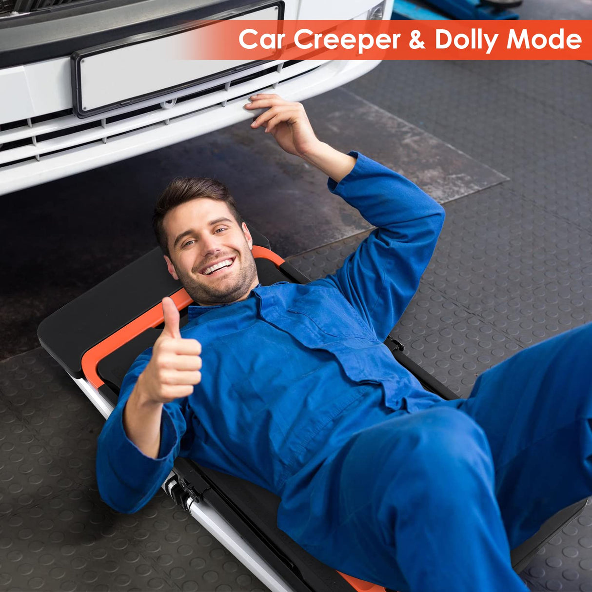 Multifunctional Folding Work Table, 7 in 1 Work Benches for Garage, as Portable Workbench, Sawhorse, Scaffold, Platform, Car Creeper, and Hand Truck, TLGREEN